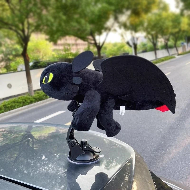 Creative toothless cars Plush Toy automobileaccessories Stuffed Animall Doll For Helmet Decoration Cartoon Cute Plush