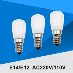 Mini ampoules LED pour machine à coudre, lampes de remplacement pour réfrigérateur de cuisine, vitrine, nouveau, E14, E12, 220V, 3 pièces