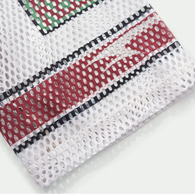 American Rugby V-neck Print Jersey Mesh Knit Short Sleeved T-shirt Men's Retro Sports Spring Summer Blouse Tops Clearance Sale