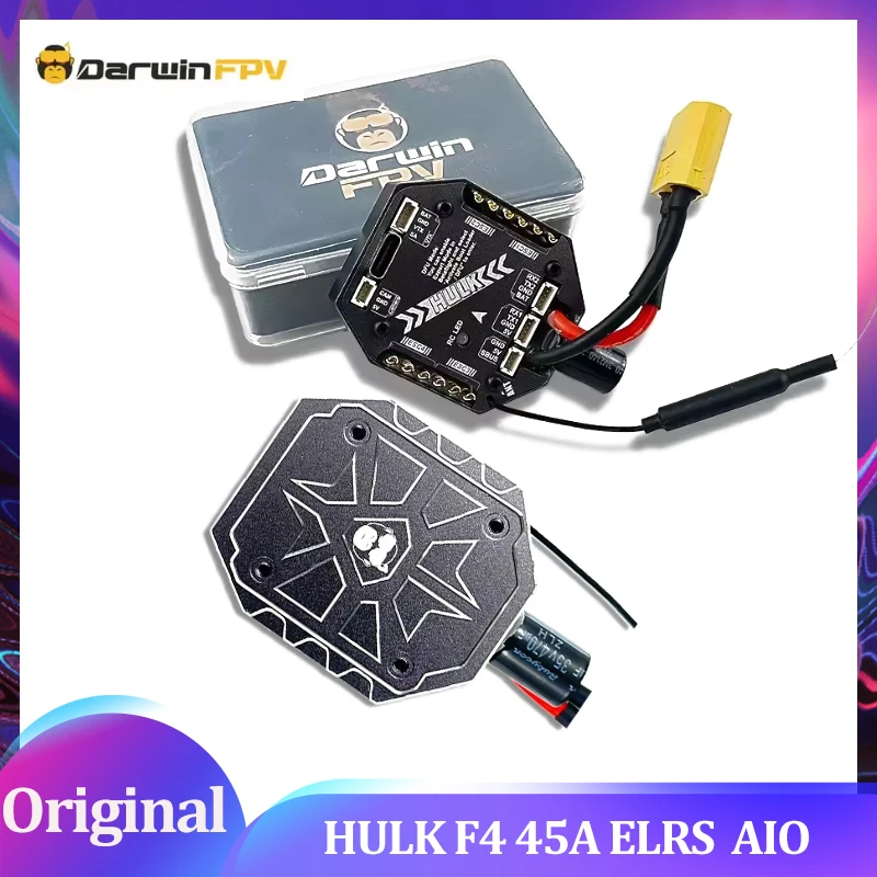 

DarwinFPV HULK F411 45A AIO Waterproof AIO 3~6S SPI Receiver FPV FC ESC for RC FPV Freestyle Drone