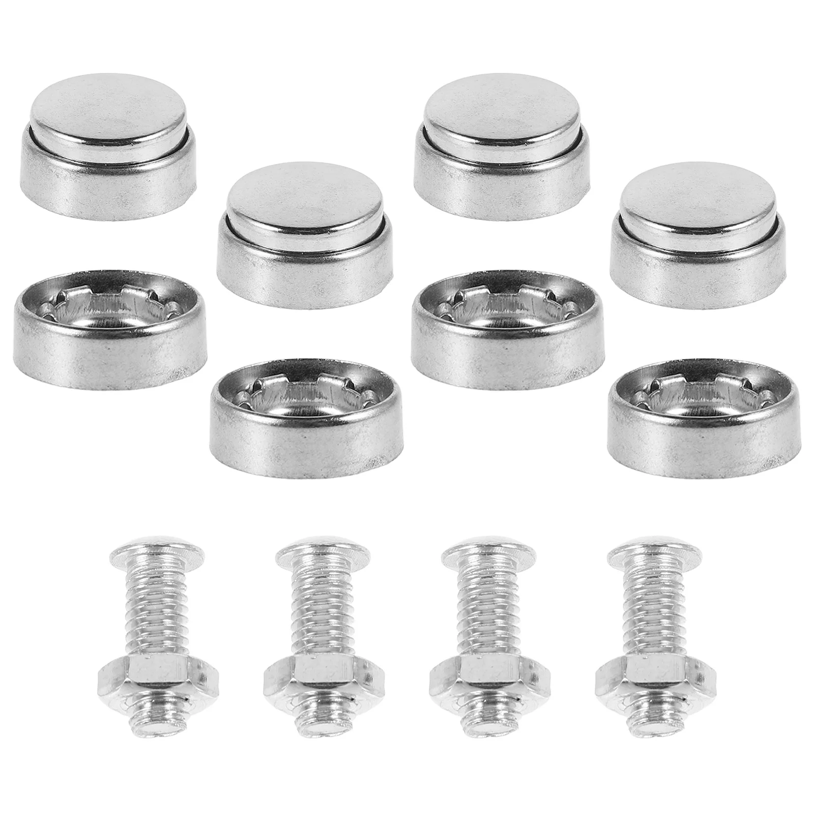 

1Set Car License Plate Screws Heavy Duty Anti Theft Bolts with Caps for Secure Mounting Universal Plate Fixing Hardware Kit