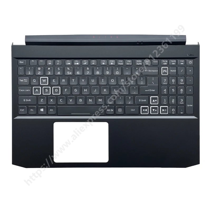 For Nitro5 AN515-55-56-57-45 N18C3 Original New US Keyboard Laptop Palmrest Upper Top Case Backlight Replacement Keyboard