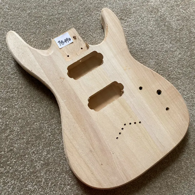 

FB490 7 String Electric Guitar Unfinised Guitar Body in Solid Wood Unfinished No Paints with 2 Humbucker Pickups String Through