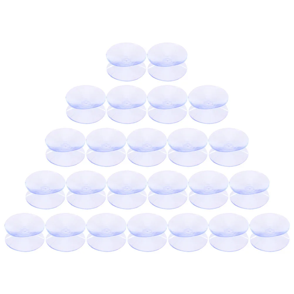 

24Pcs Silicone Suckers Without Hooks Clear Table Bumper Pads for Festivals Decor Double-Sided Suction Cup Transparent Suckers
