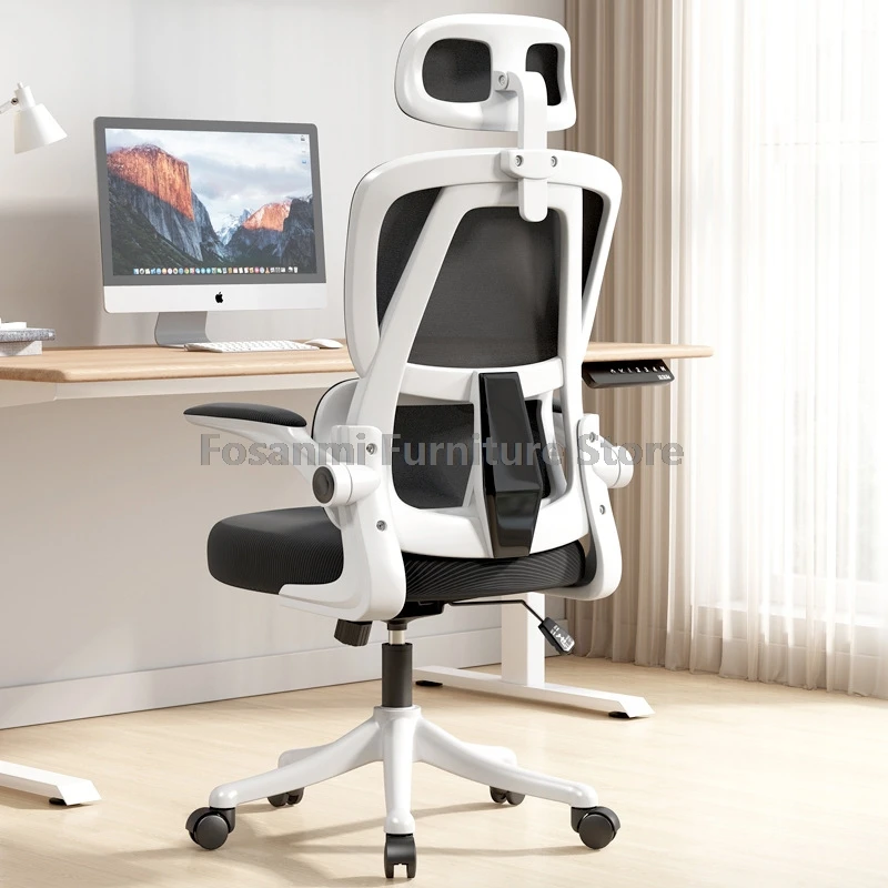 Ergonomic Office Chair With 90° Adjustable Armrests And Lumbar Support Rolling Mesh Computer Desk Chair With Height Adjustment