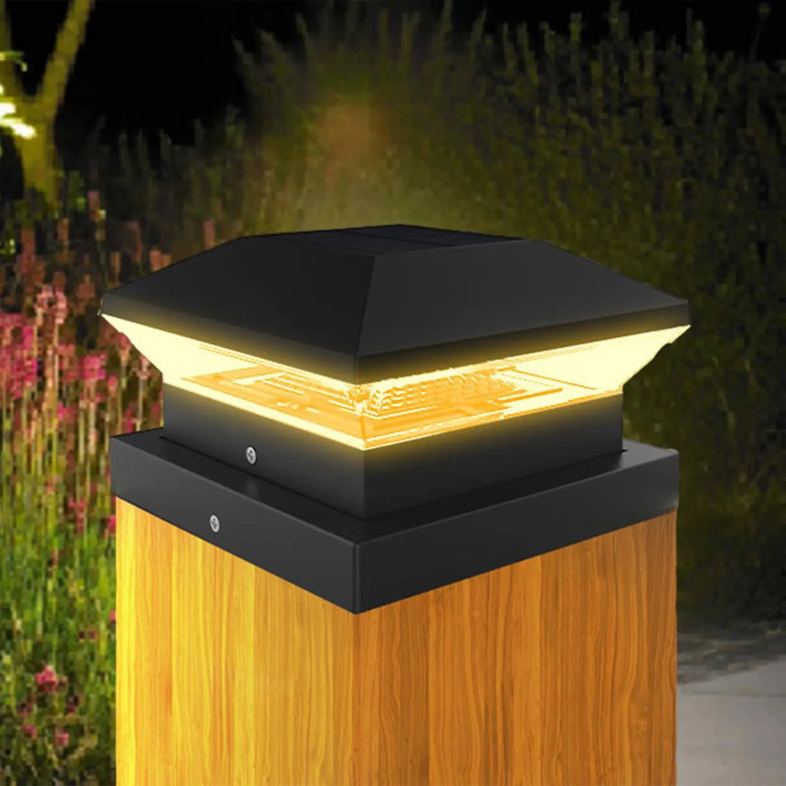 

Solar Post Light Portable Modern High Brightness Fence Light Decor Outdoor Solar Lamp for Porch Garden Patio Pathway Backyard