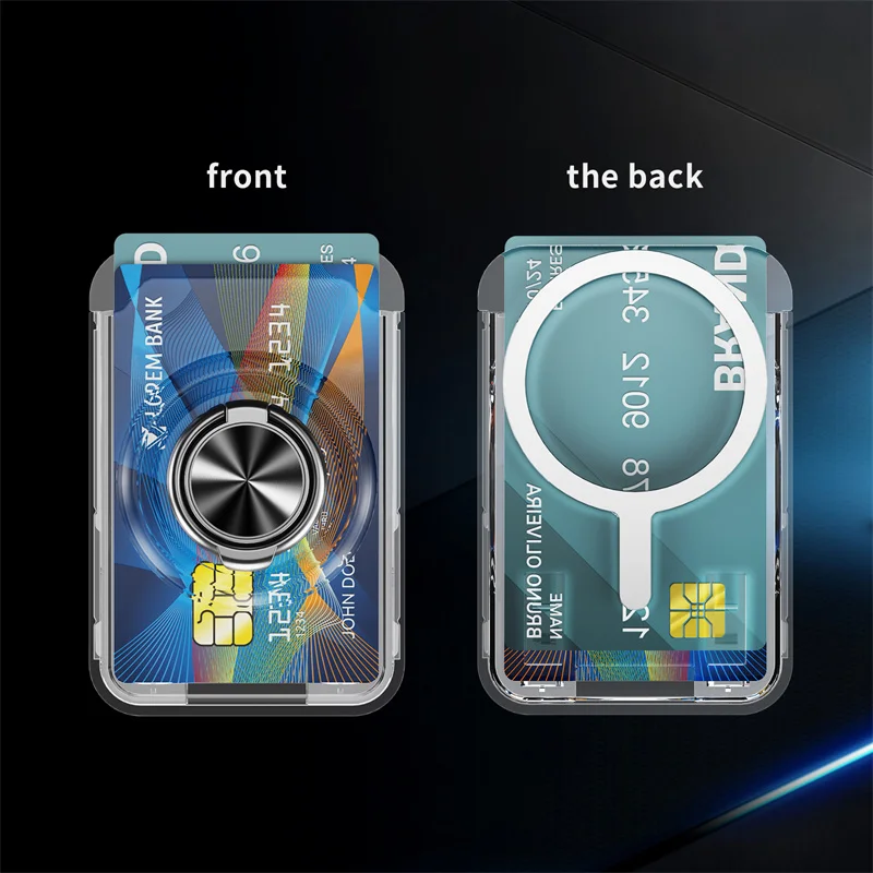 YsmMagnetico per Anello Magsafe 360 °   Portafoglio con staffa per iPhone 1715 14 13 16 Pro Max per Samsung S24 S23 S22 Ultra Cover per borsa per carte