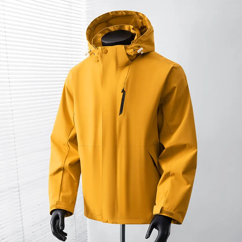 2026 Spring Outdoor Waterproof Jacket Men Hooded Windbreaker Rain Coat Breathable Fishing Camping Tactical Jackets Male Clothing