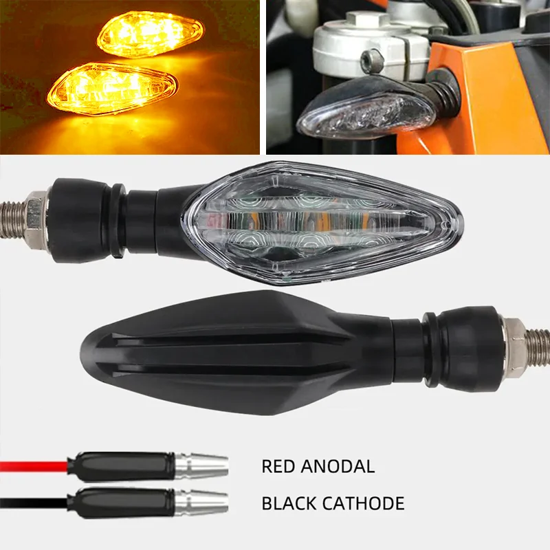 العالمي للدراجات النارية LED بدوره إشارات أضواء مقاوم للماء تحذير مؤشر تحول مصباح دراجة نارية سكوتر فلاشات الإضاءة