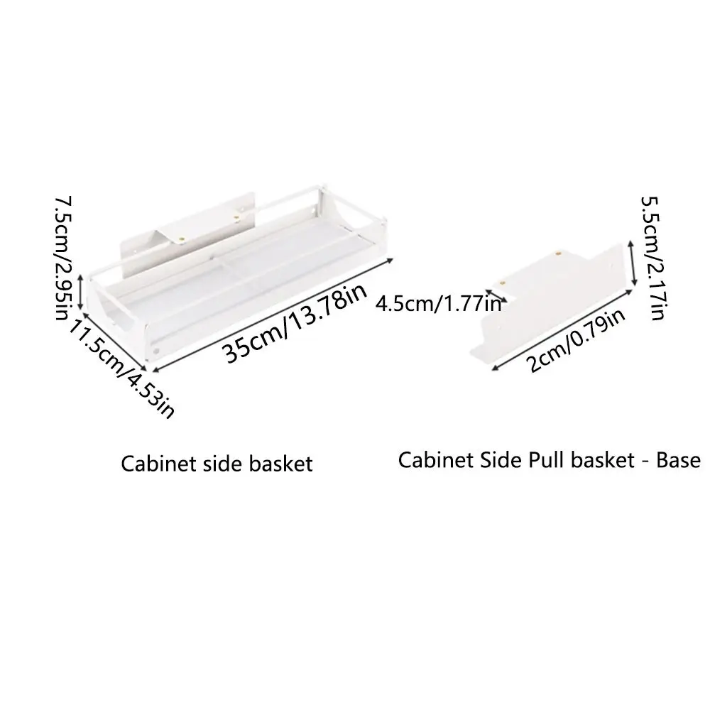 Imagem -06 - Armário de Cozinha Prateleira de Armazenamento Parede-montado Trilho Deslizante Gaveta-tipo Gap Rack Organizer sob Pia Home Organizer