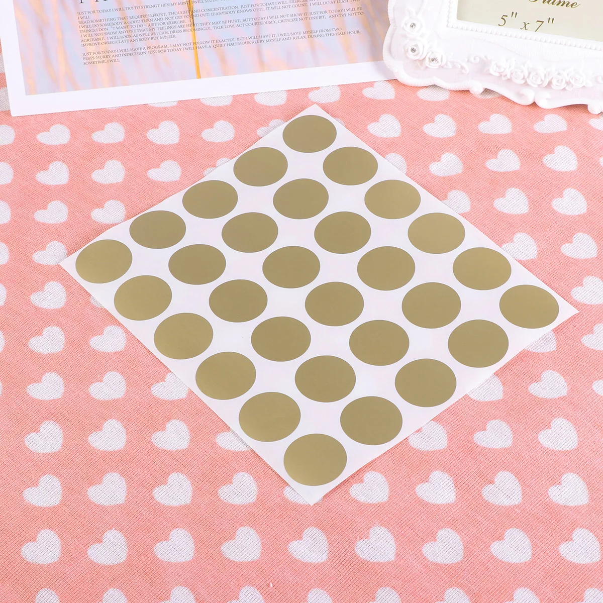 

5 Pcs Scratch Coated Stickers Colorful Tickets Labels Round Scratch-off Golden Paper