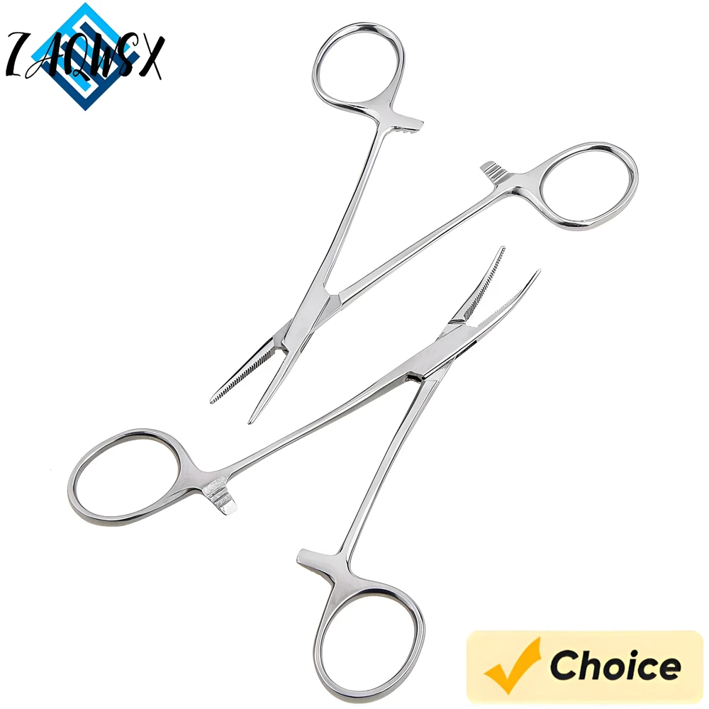 1pc 12.5/16/18cm Stainless Steel Fishing Plier Scissor Line Cutter Hook Remover Forceps Tackle Curved Tip Clamps Fishing Tools