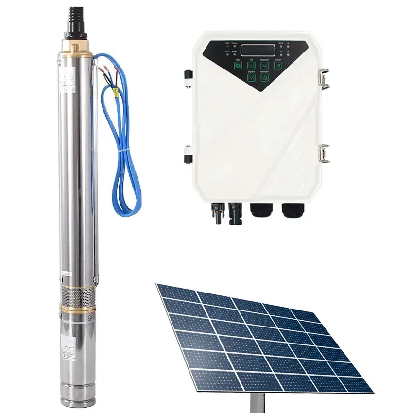 100 meter head solar water pump system dc submersible solar pumps borehole