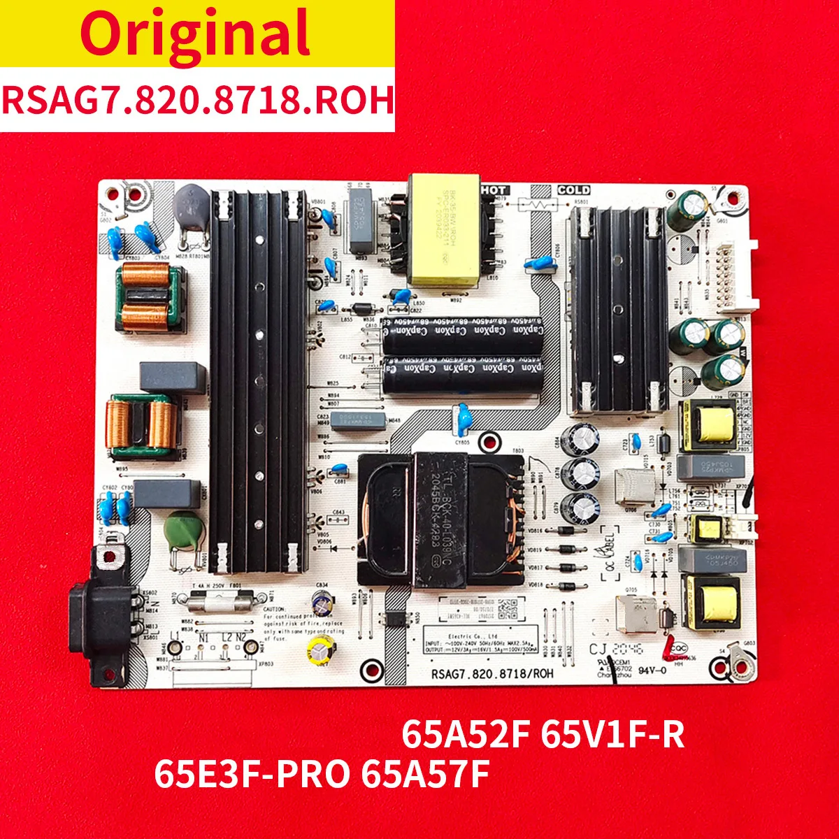 Original RSAG7.820.8718.ROH Power Supply Board for  65A52F 65V1F-R 65E3F-PRO 65A57F screen HLL-4365WY