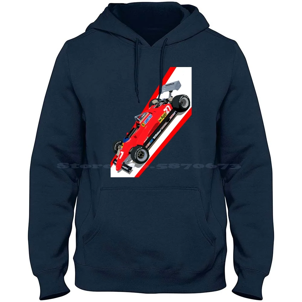 Scuderia 126C2 Gilles Villeneuve 100% Pure Cotton Hoodie Tshirt Gilles Villeneuve Sports Legend Legend 126C2 Racing