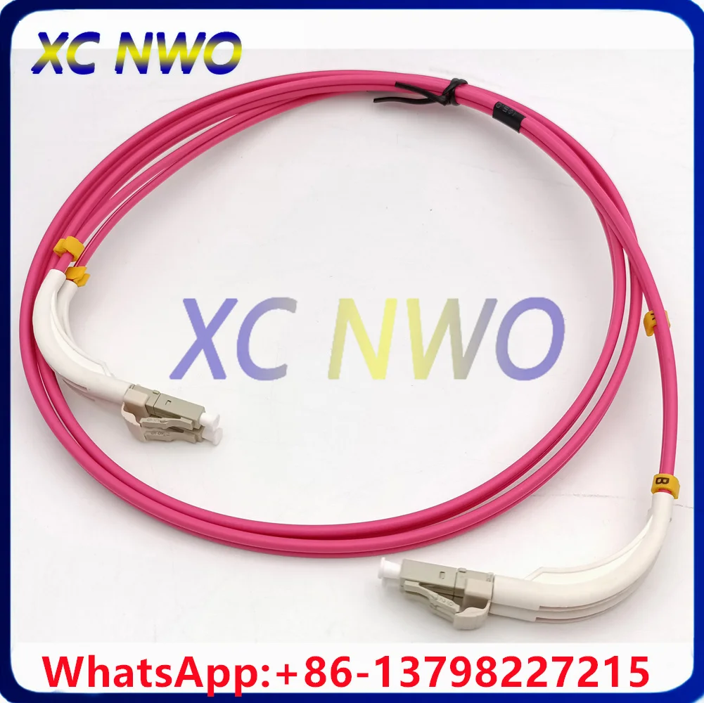 cabo-de-fibra-Optica-duplex-lszh-com-jaqueta-rosa-mm-om4-30mm-14m-lcupc-lcupc-conector-de-Angulo-de-90-graus-na-extremidade