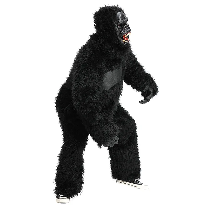 Disfraz de gorila para adulto, disfraz de Halloween para hombre, chimpanzés feroz realistas, trajes de Cosplay, mono de Animal