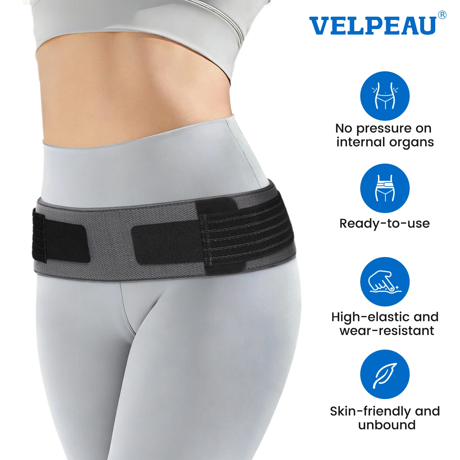 

VELPEAU Sacroiliac SI Суставной пояс для ишиаса, инстабилизирующих суставов и болей в пояснице, регулируемая поддержка таза для женщин и мужчин