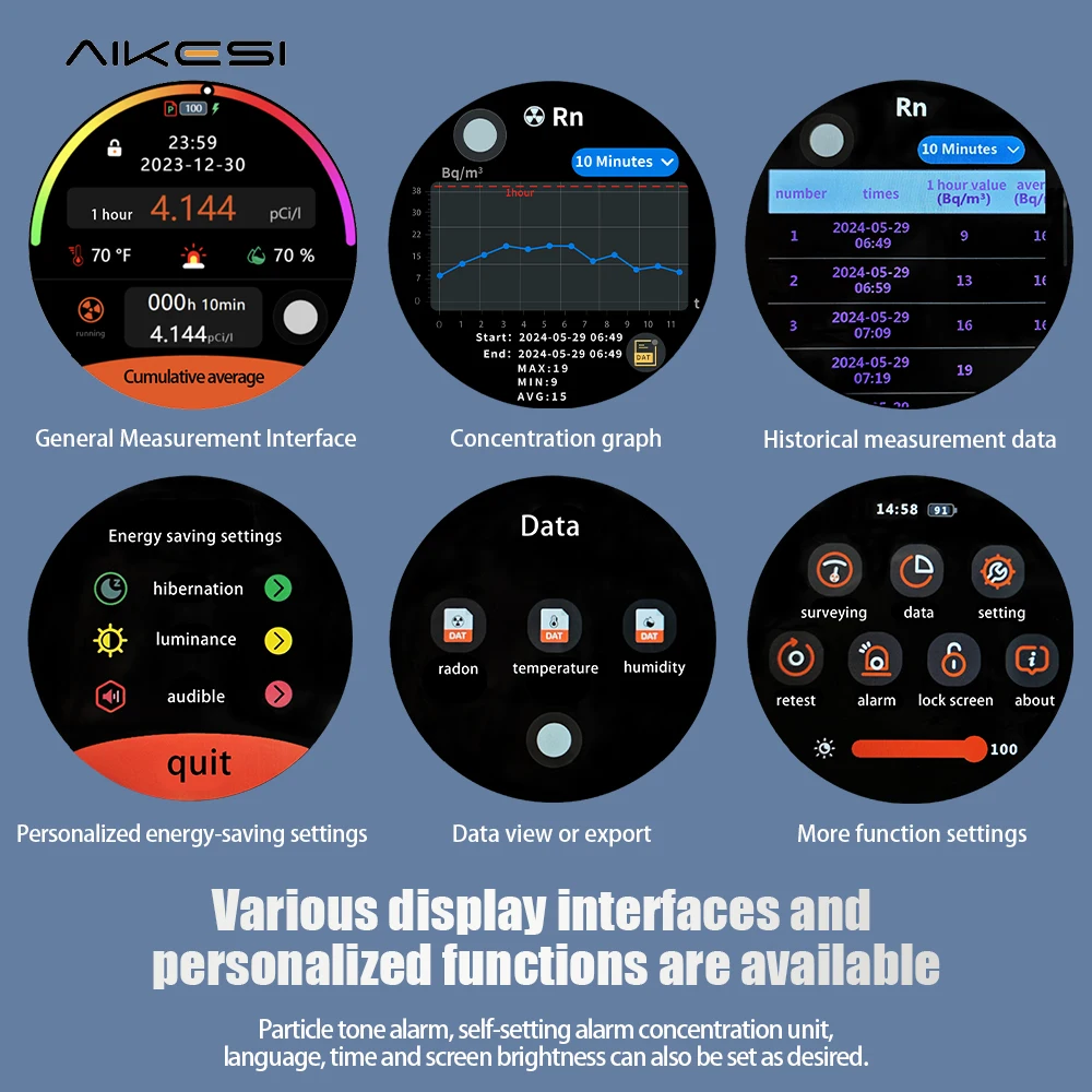 RM-75 كاشف الراديون المنزلي المحمول X بيتا جاما كاشفات الأشعة كاشف الغاز الطبيعي/نطاق القياس 6Bq/m3-10kBq/m3
