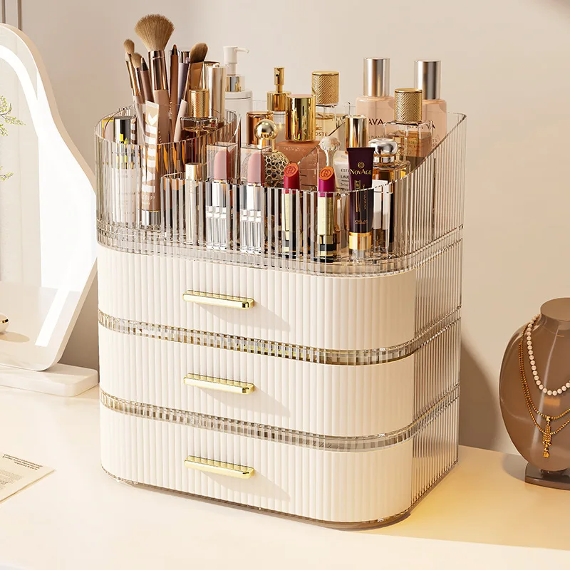 

Advanced cosmetics brush storage box combination, dressing table, skincare shelf, acrylic light luxury organizing box