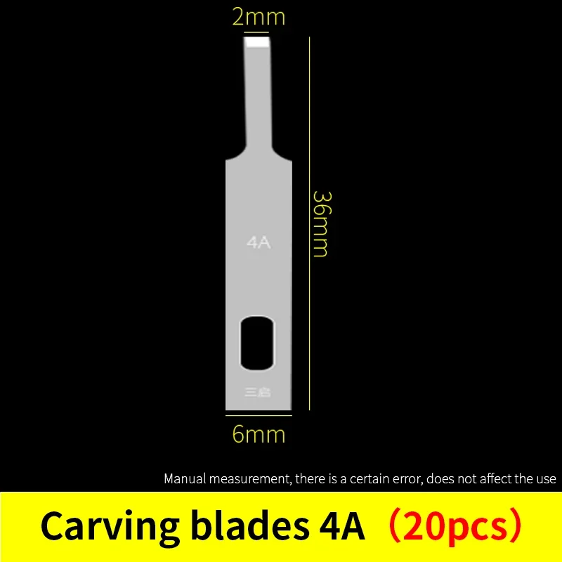 20pcs #11 Scalpel Knife Blades Stainless Steel Engraving Metal Wood Carving Knife Replacement Craft Blades 1 4A 17 16 19 2 3 4