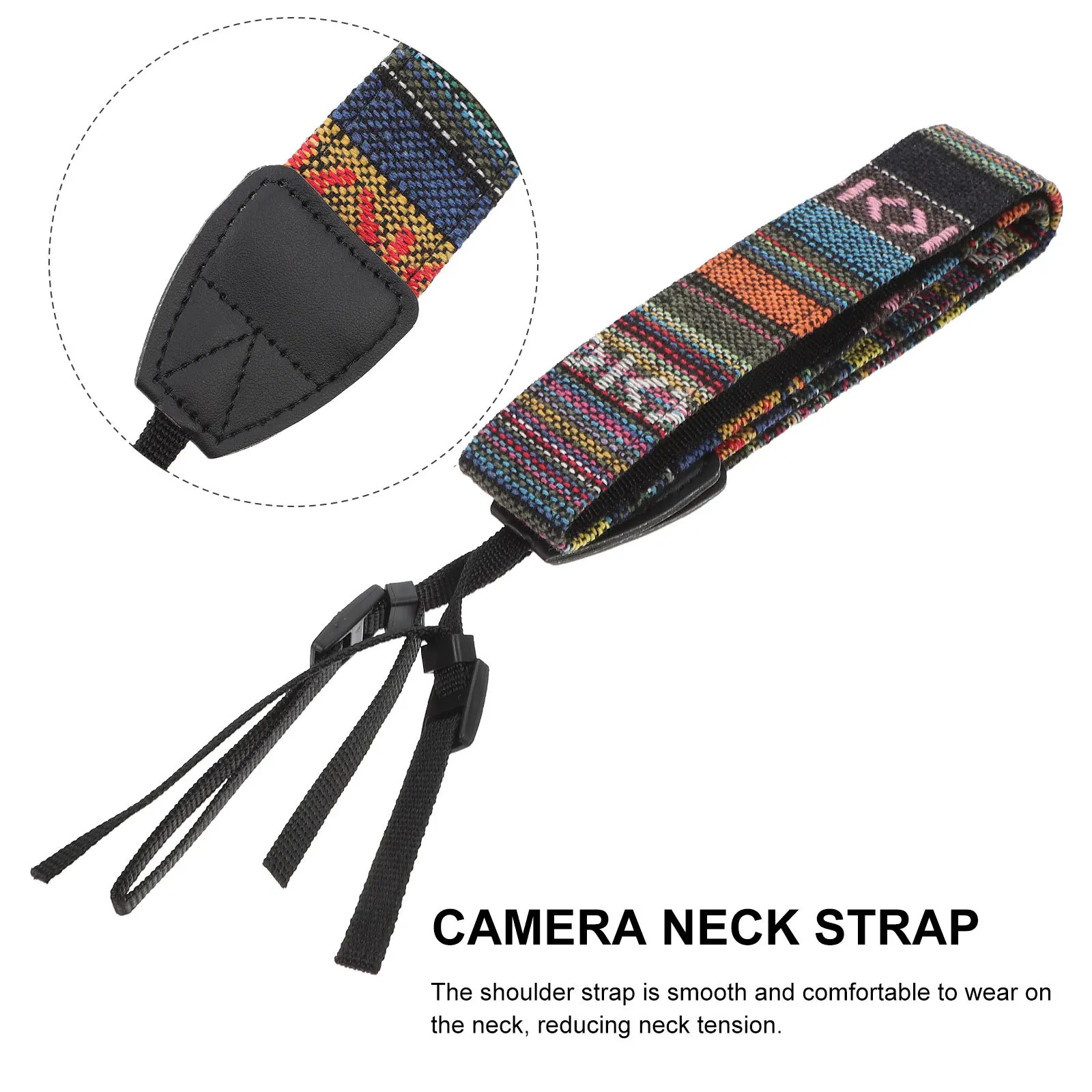 

1Set Camera Neck Strap Retro Style Heavy-Duty Adjustable Lanyard for Long-Wear Comfort Even Weight Distribution Sling Shoulder
