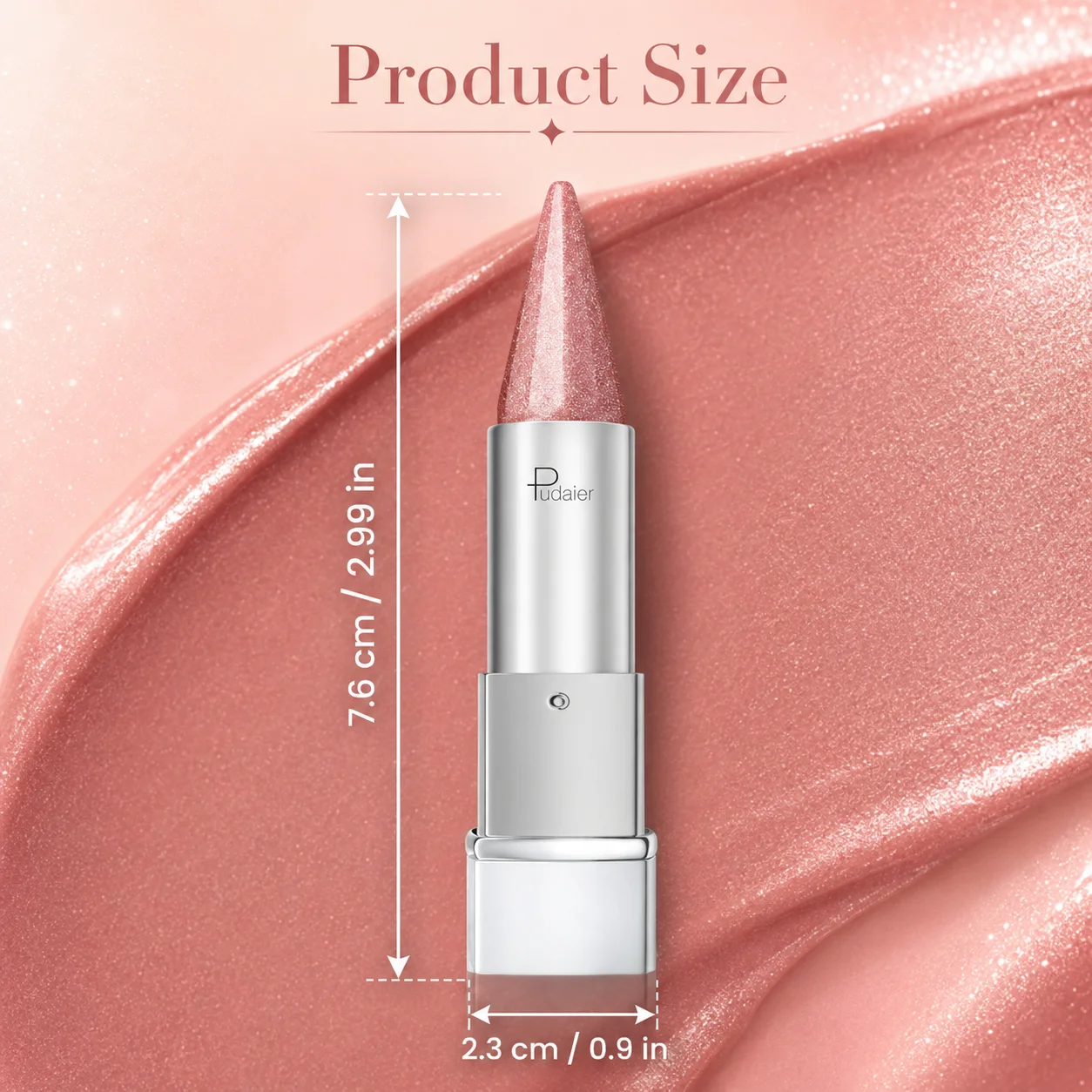 Schimmernder Lippenstift, feiner, leuchtender, rosafarbener, hautfarbener Lippenbalsam, langanhaltender, feuchtigkeitsspendender, perlmuttfarbener Lipgloss, wasserfeste Kosmetik für das tägliche Make-up – Detail 12