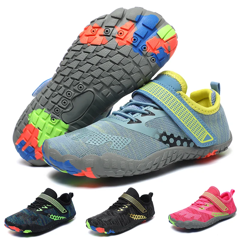 Chaussures de trekking aquatiques d'été pour enfants, chaussures de sport aquatiques légères pour la plage, chaussures aquatiques pieds nus pour adolescents, chaussures de sport de natation