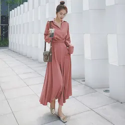 Vintage Shirt Dresses for Women Evening Female Dress Party Oversize Long Sleeve Beach Woman Dress Robe Vestidos Autumn 2022 New