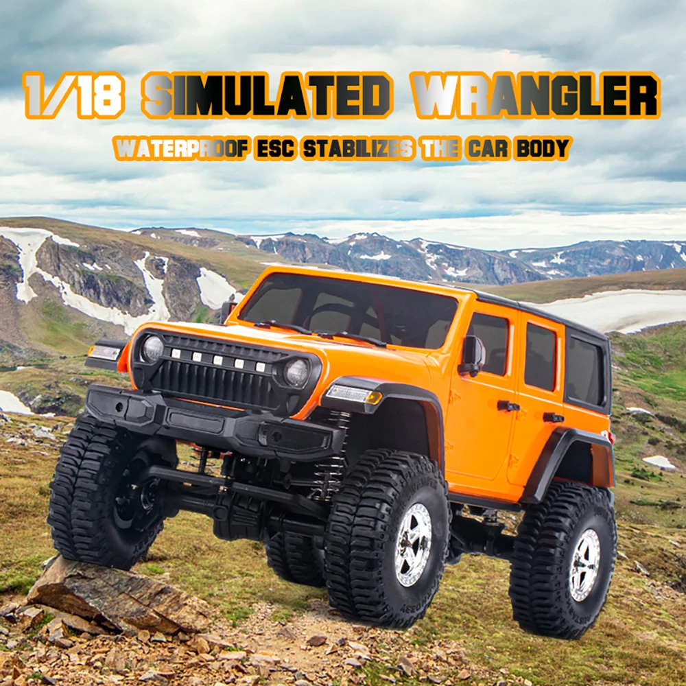 AUSTAR AX8560 1/18 2.4G RTR Waterproof RC Car Full Proportional Rock Crawler LED Light Off-Road Climbing Truck Vehicles Models