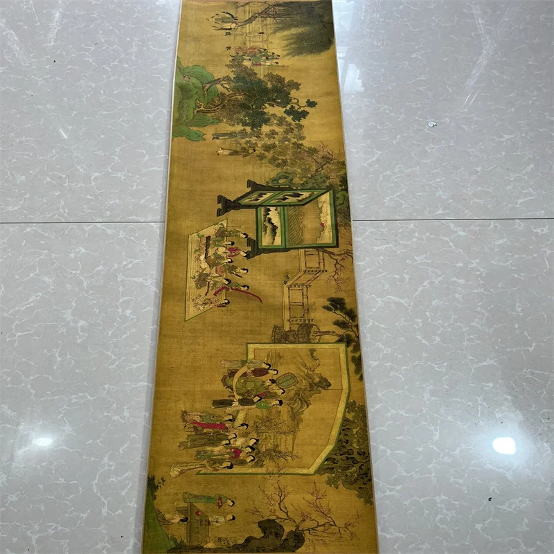 ورق صورة صيني قديم، لوحة قصة شخصية، صورة شوانجي تشيو ينغ، لوحة طويلة التمرير #3