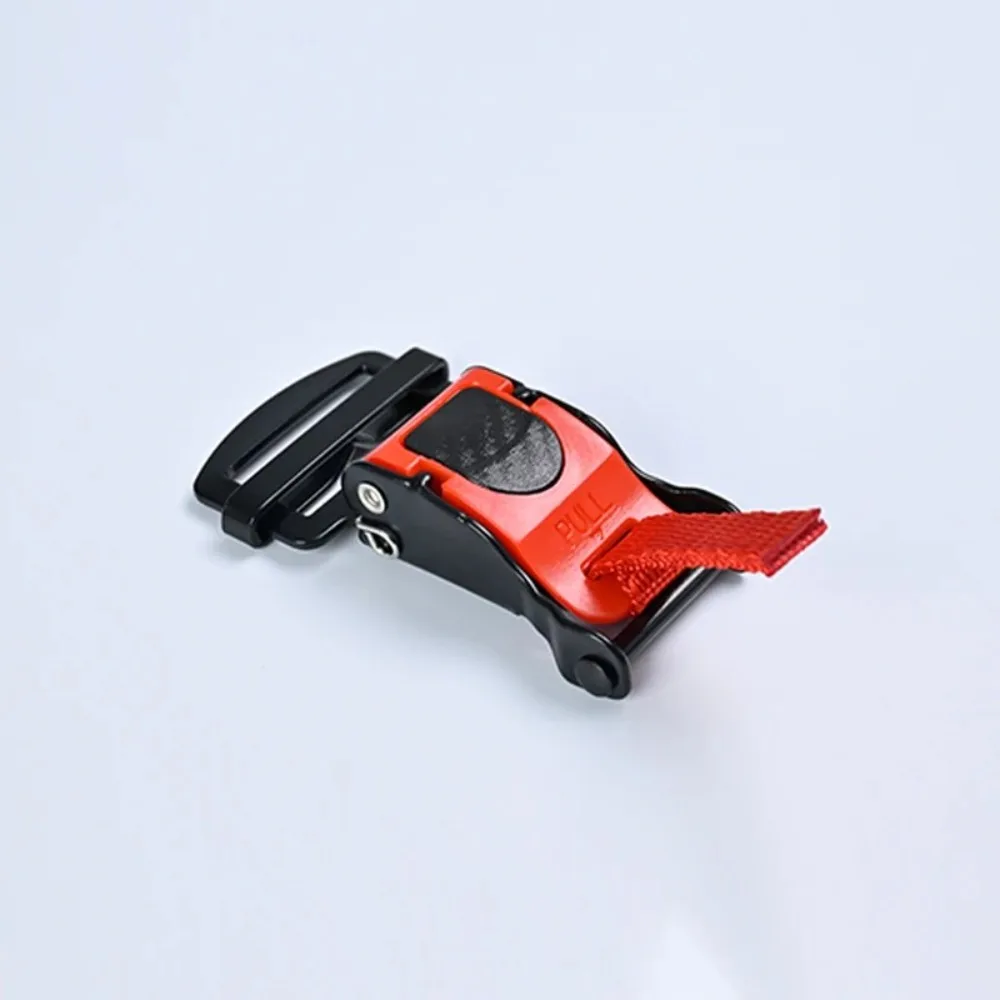 Black/Red Motorcycle Helmet Pull Buckles New Design 6 Gear Adjustment Bike Helmet Clip Durable