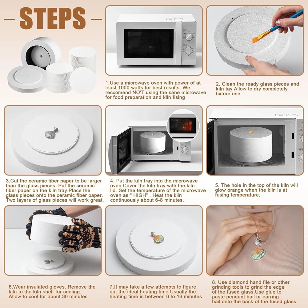 

LLCS-большая микроволновая печь с 50 шт. бумажное стекло для печи для домашнего использования, плавильные ювелирные изделия для плавления стекла