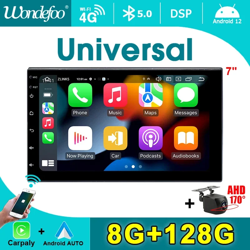 8GB 128GB Carplay Android Auto Stereo Universal 2 Din Car Radio GPS Player Autoradio GPS For Volkswagen VW Hyundai Nissan Toyota