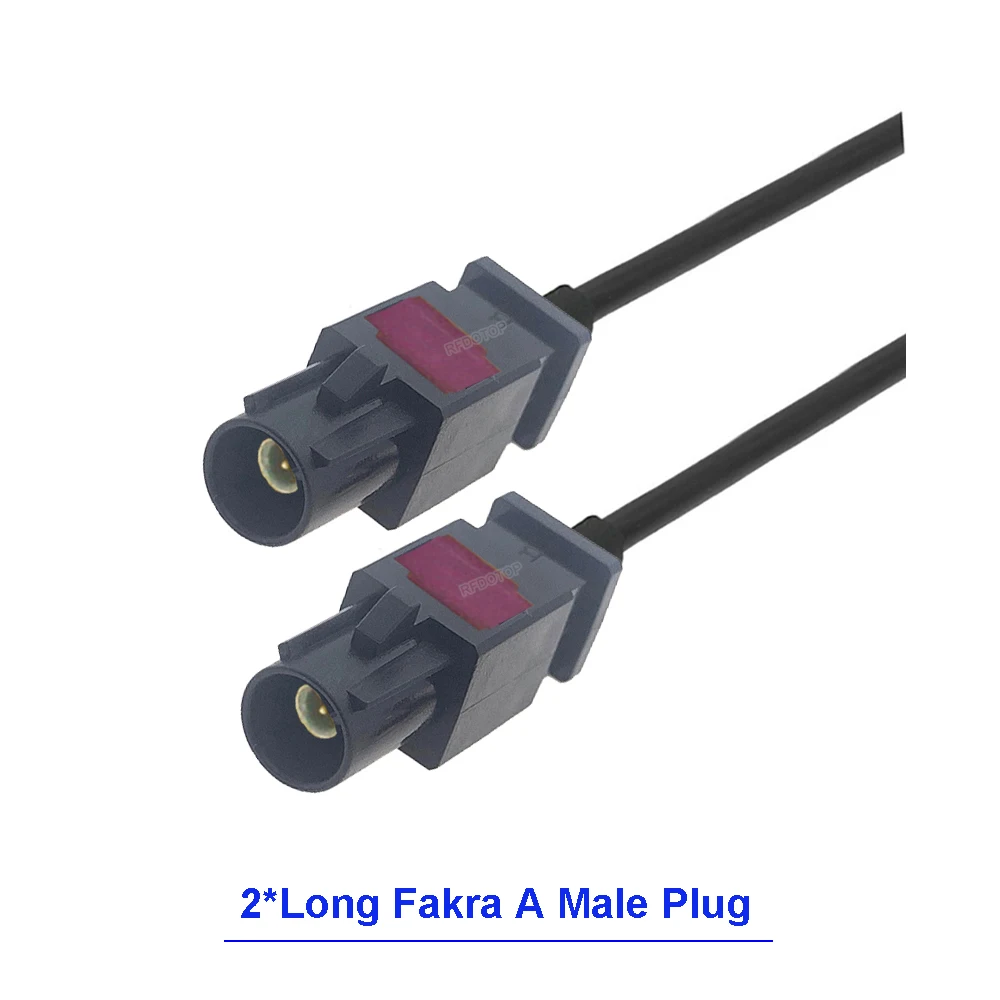 RG174 Cable Long Fakra A/B/C/D/E/F/G/H/I/K/M/Z Male to Male Connector Car GPS Navigation Antenna Extension Cord RF Coax Pigtail