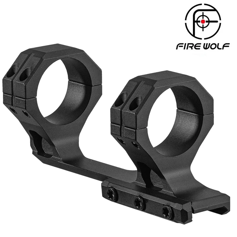 FIRE WOLF 7075 Aluminum Alloy Scope Mount Ring 34mm High Hunting Airsoft   Double Clamp Metal Tactical Fits 20mm Dovetail Rail