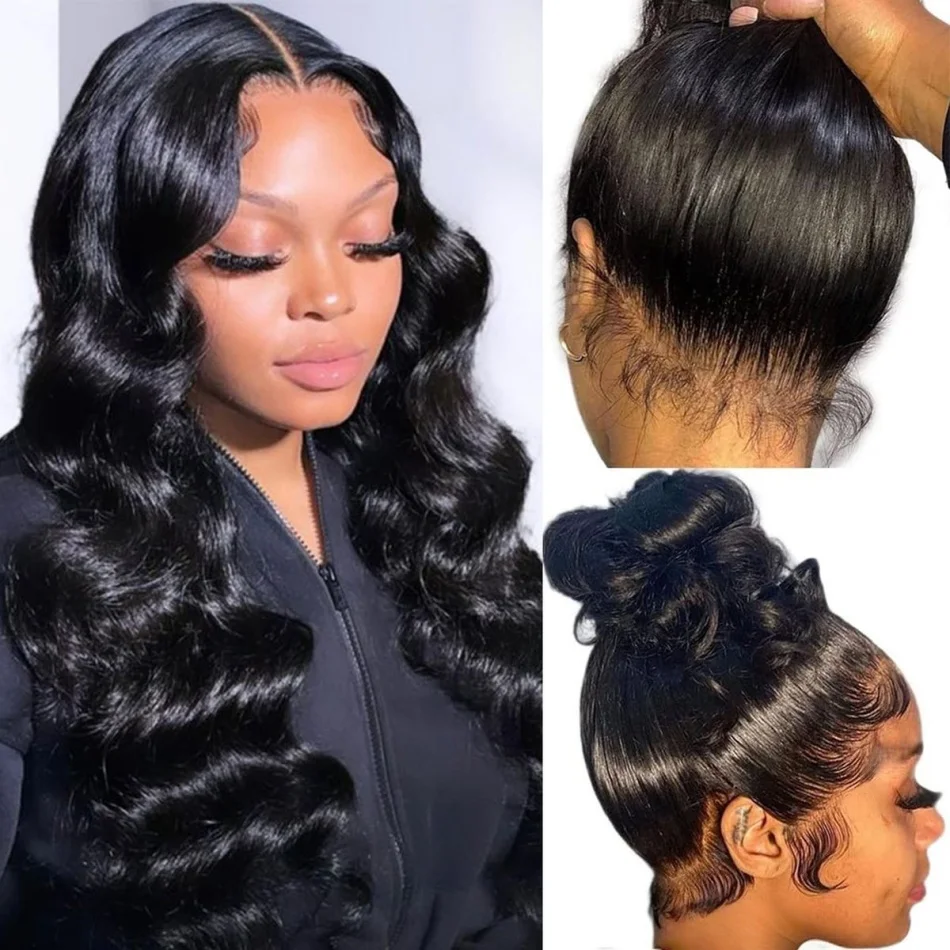 

Парик из натуральных волос 360 HD Full Lace с невидимой завязкой, 13x4, 13x6, Body Wave, предварительно сформированный, с кружевной передней частью, для женщин, 30-40 дюймов