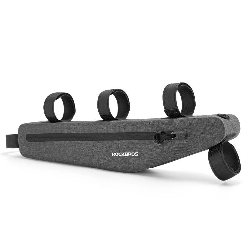 AliExpress ROCKBROS 1.5L Bicycle Bag Top Tube Triangle Bag Double Zipper Outdoor Cycling Bag Scratch-resistant Waterproof Bike Bag