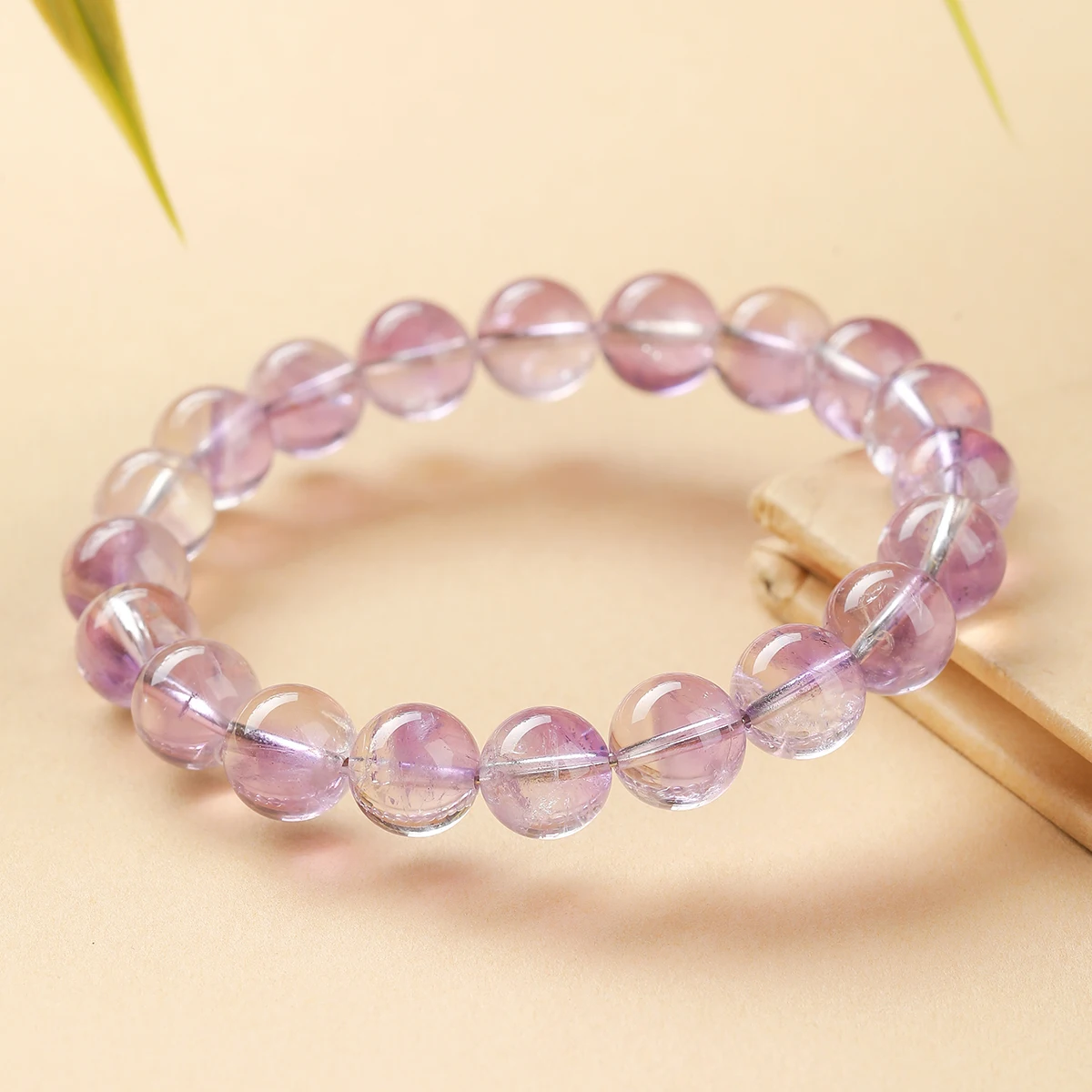 5A High Quality Natural Purple Rabbit Hair Quartz Bracelet Healing Crystal Gradient Amethyst Beaded Bracelets Jewelry for Women