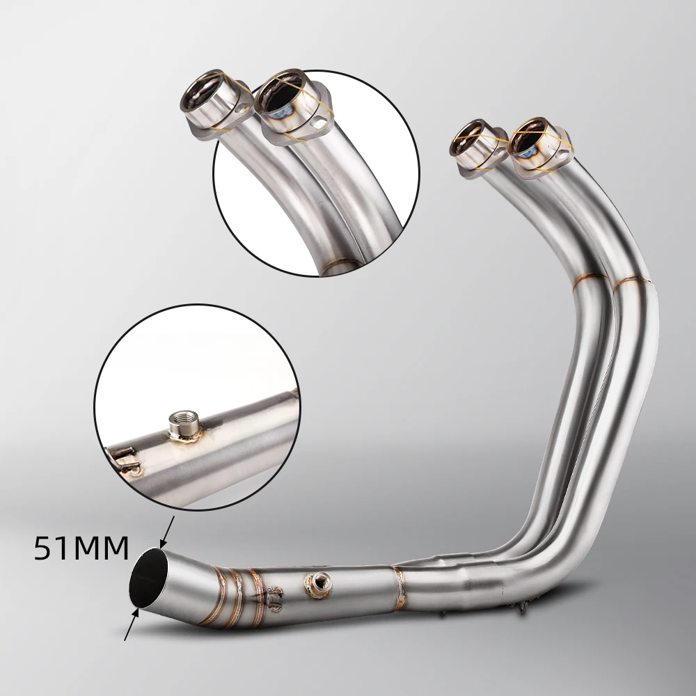 For Yamaha MT-07 FZ-07 Motorcross Exhaust Front Pipe Motorcycle Muffler System Modified Escape Moto Racing YZF MT07 FZ07 TRACER