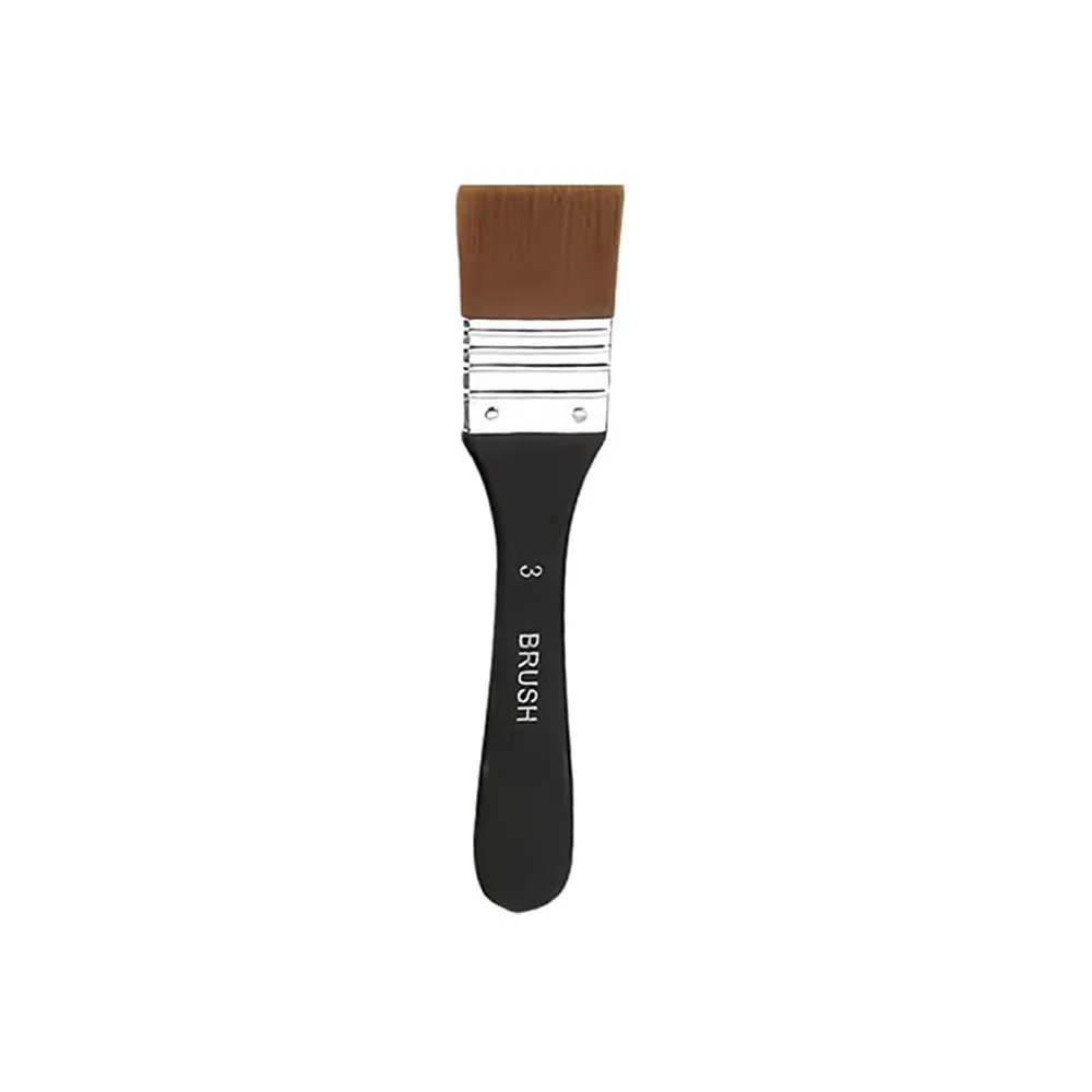 Penseel, platte, heldere penselen, ambachtelijke basiscoating penselen met houten handvat voor acryl, olie, aquarelkleur