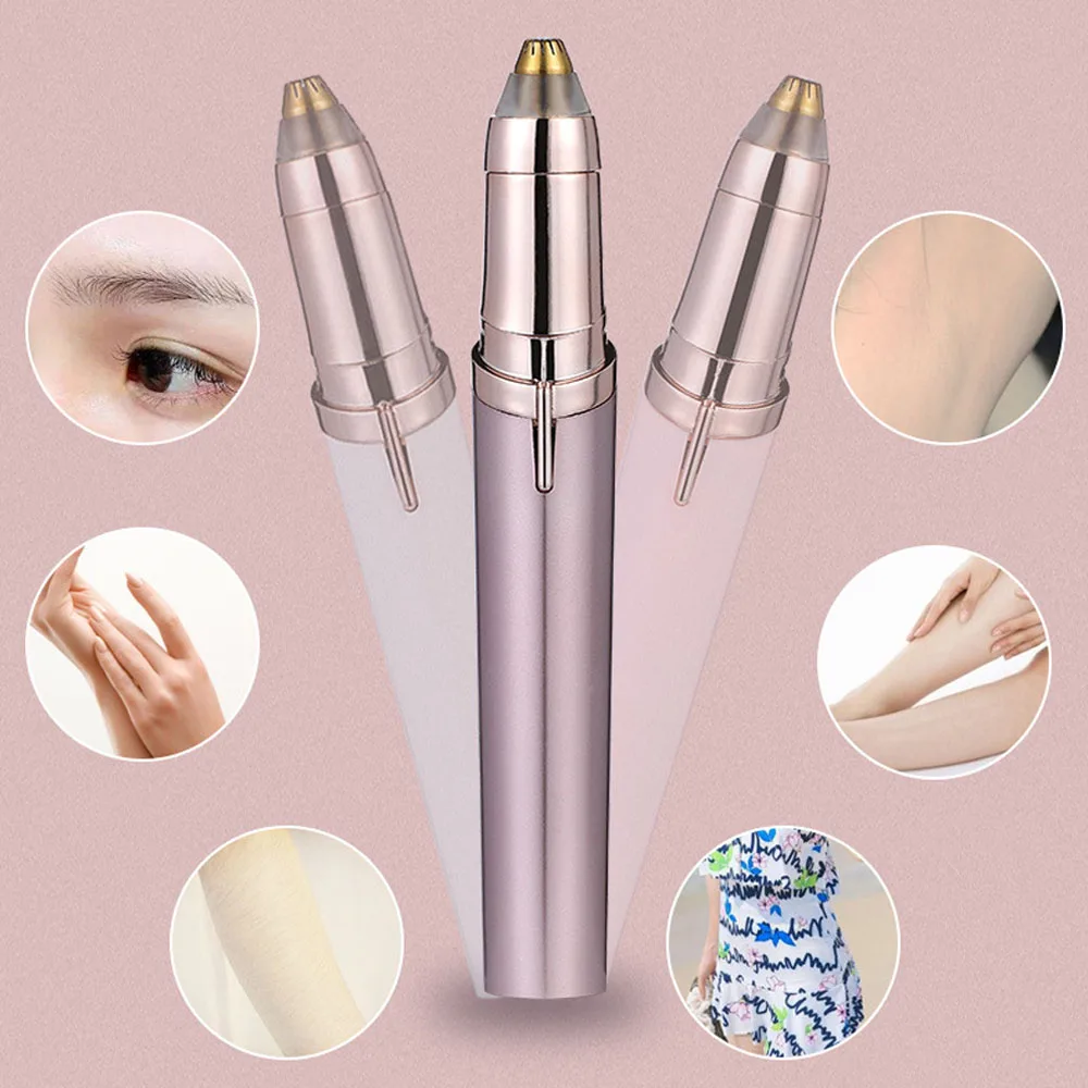 Womens Electric Eyebrow Trimmer Eye Brow Shaper Pencil Face Hair Remover For Women Automatic Eyebrow Shavers Pocketknife