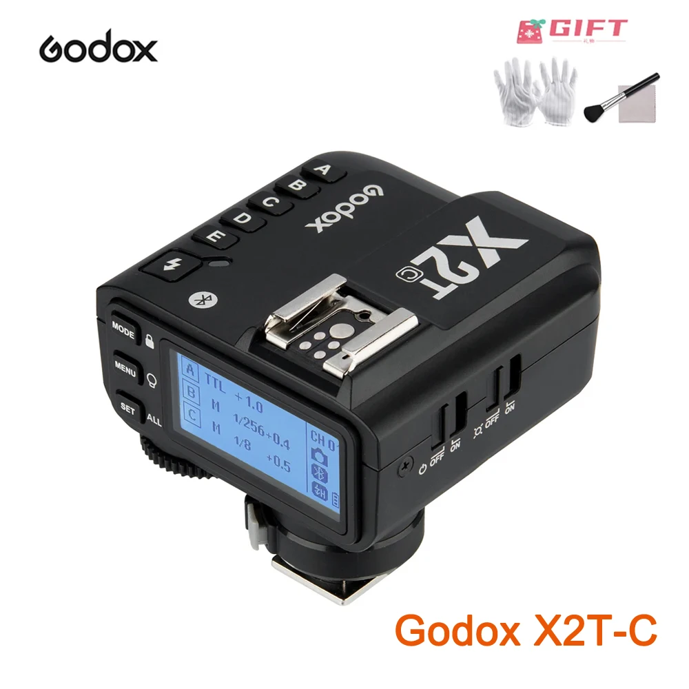 Godox X2T-C беспроводной триггер вспышки 1/8000s HSS 2,4G беспроводной триггер передатчик для Canon DSLR для Godox V1 TT685 TT350