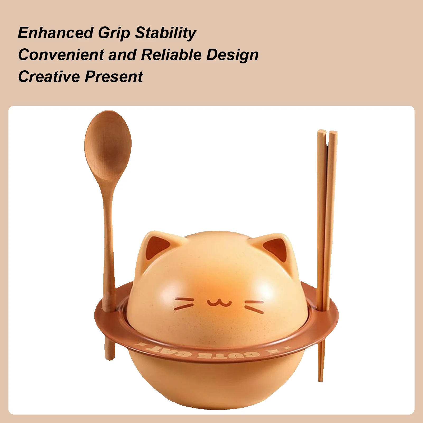

Ramen Bowl Cat Ceramic Instant Noodle Bowls Kitchen Food Container With Spoon Chopsticks For Lunch Meal Prep Oatmeal Breakfast