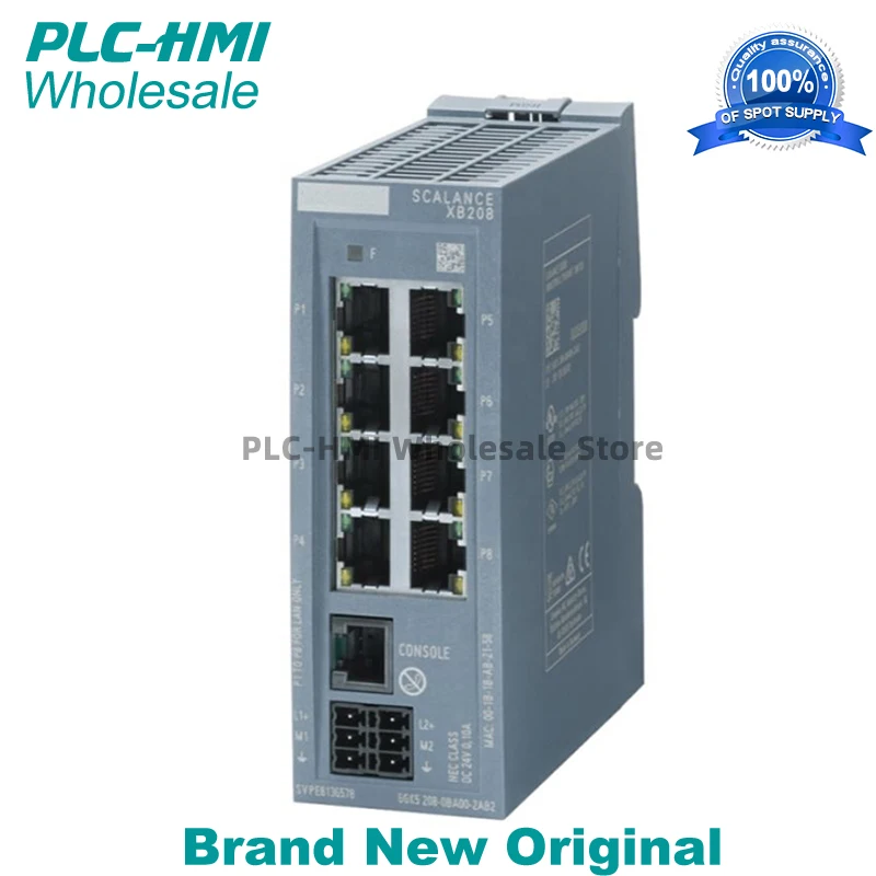 6GK5208-0BA00-2AB2 6GK52080BA002AB2 SCALANCE XB208 managed Layer 2 IE switch 8x 10/100 Mbit/s RJ45 Original Brand New