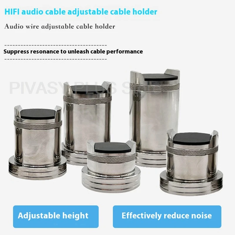 Регулируемая по высоте подставка для кабеля 30-113 мм, 304 SUS, стойка для аудио проводов с антивибрационным силиконовым держателем динамика для домашнего кинотеатра
