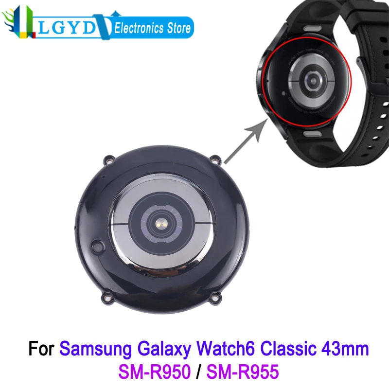 

Watch Back Cover For Samsung Galaxy Watch6 Classic 43mm SM-R950 SM-R955 Bottom Cover +Heart Rate Sensor +Wireless Charge Module