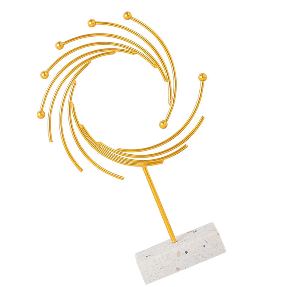 1Pcs Gold Meteor Desktop Decoration Nordic Style Light Luxury Iron Handmade Home Office Adornment Exquisite Rotating Metal