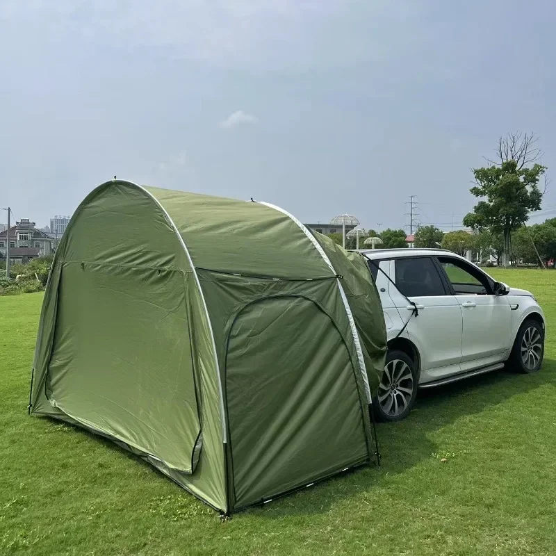 YOUSKY Outdoor Car Rear Tent | Quick-Setup Storage Tent for Bikes and Motorcycles, Black Waterproof Sunshade Canopy