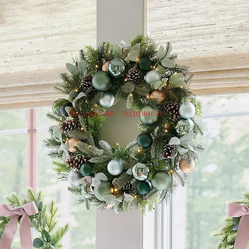 Limited Offer Christmas Decoration Scene Arrangement Rattan Pendant Wreath Shopping Mall Hotel Window Ornament Creative Gift